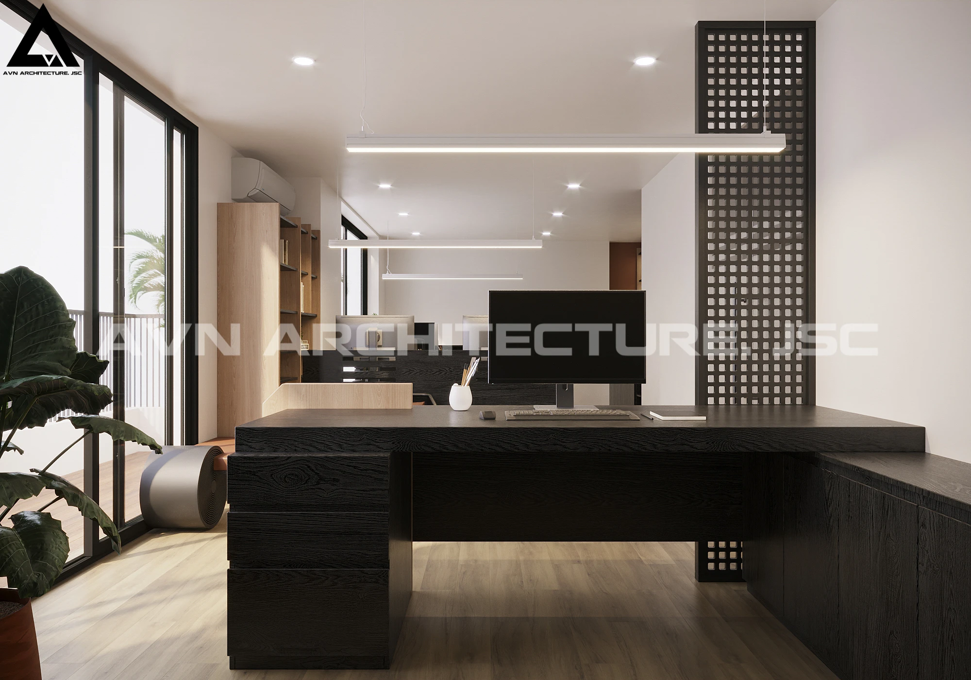 Mẫu Văn Phòng Hiện Đại, Không Gian Xanh