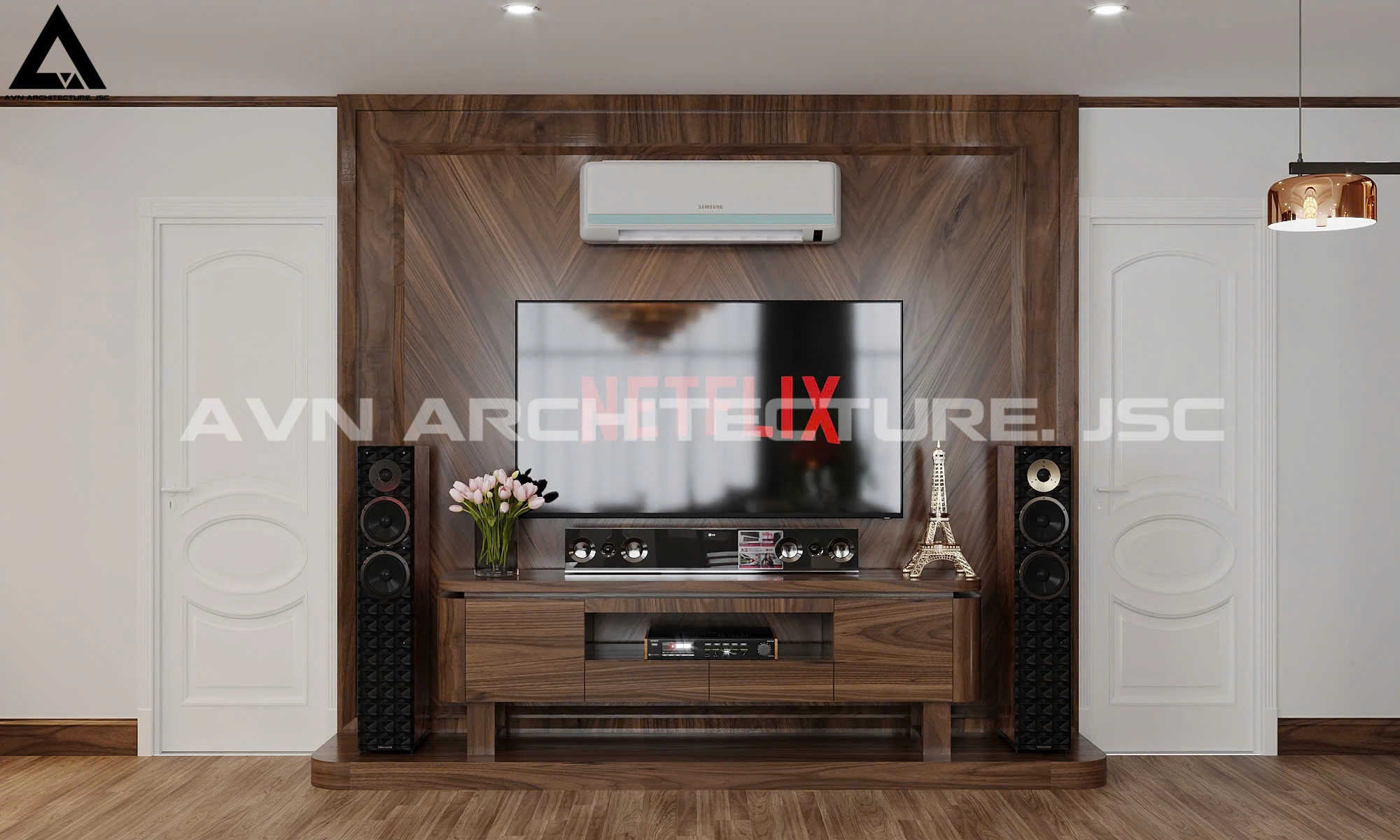 Cải Tạo Căn Hộ Vinaconex 150m² – Sang Trọng và Hiện Đại Với Gỗ Óc Chó