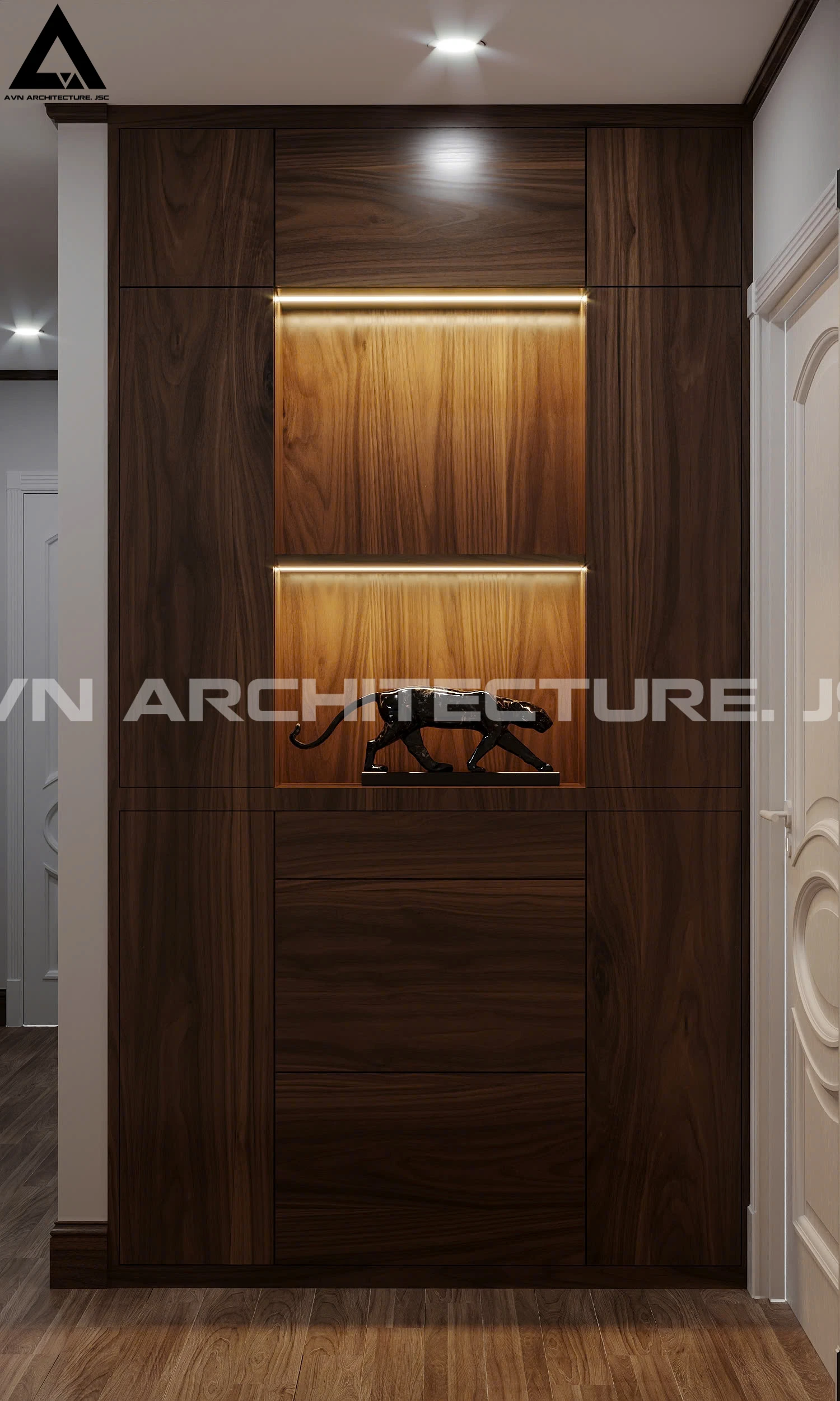 Cải Tạo Căn Hộ Vinaconex 150m² – Sang Trọng và Hiện Đại Với Gỗ Óc Chó