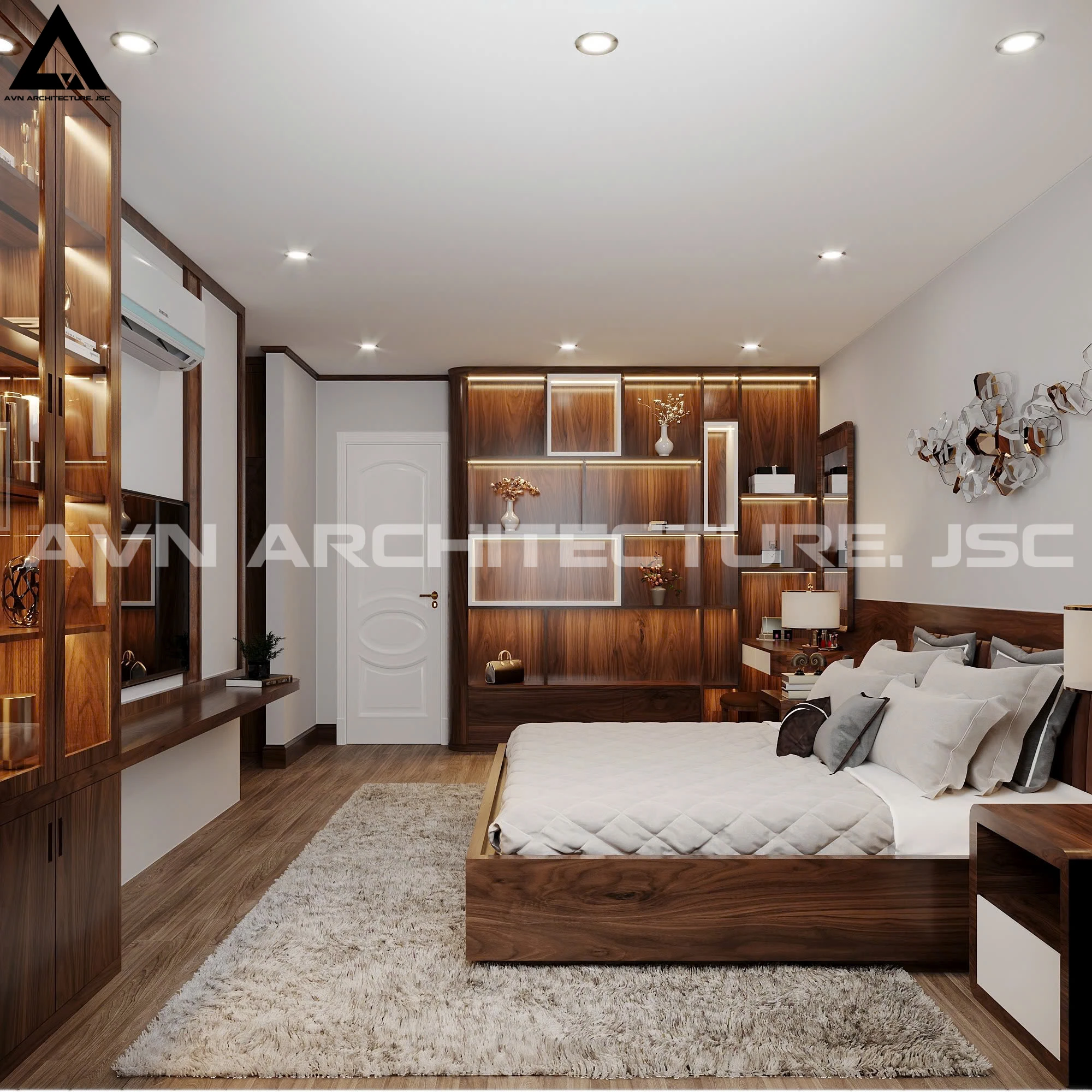 Cải Tạo Căn Hộ Vinaconex 150m² – Sang Trọng và Hiện Đại Với Gỗ Óc Chó