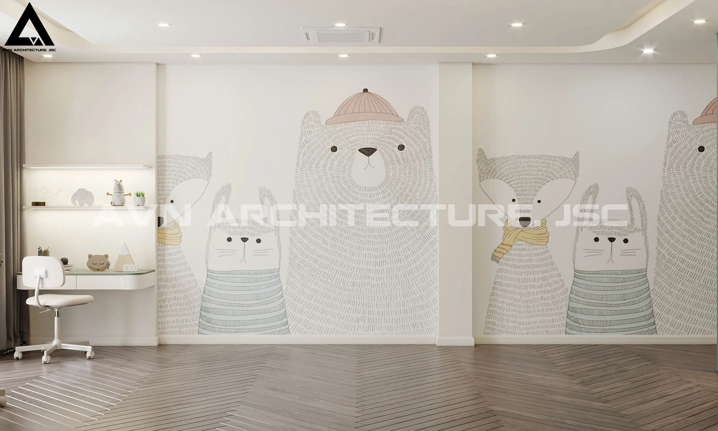 Nhà Phố Đại Mỗ – Không Gian Trang Nhã Với Gam Màu Pastel